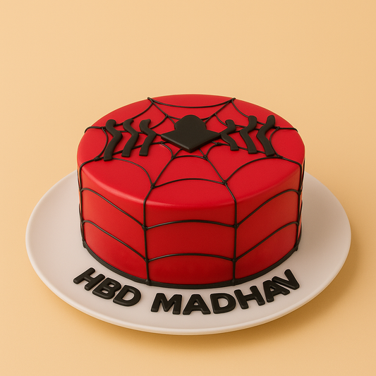 Spidey Red Web Cake