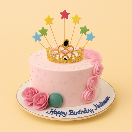Starry Crown Princess Cake