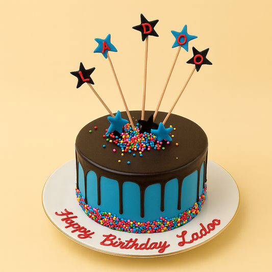 Starry Sprinkle Birthday Cake