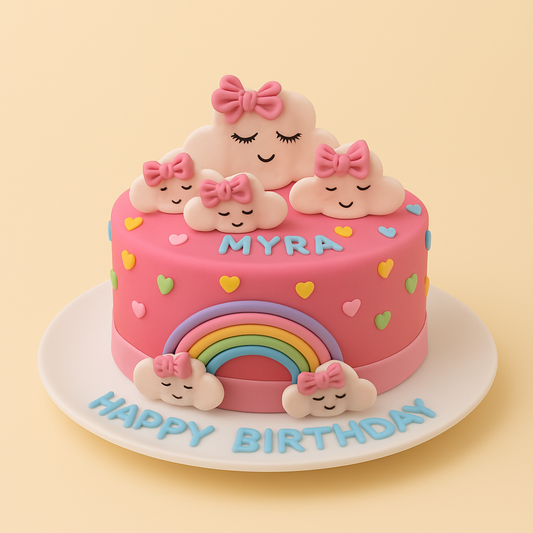Sweet Cloud Rainbow Cake