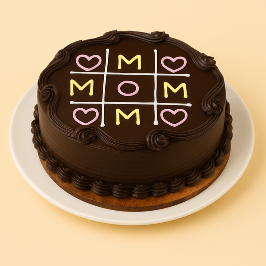 “Tic-Tac-Toe Mom” Chocolate Cake