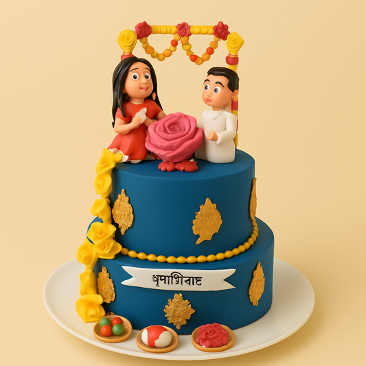 Traditional Engagement Celebration Cake