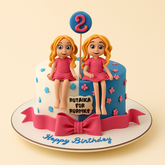 Twin Doll Birthday Cake