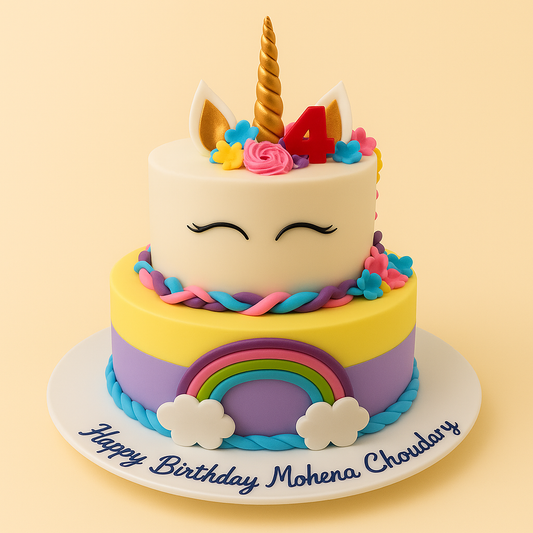 Unicorn Rainbow Magic Cake