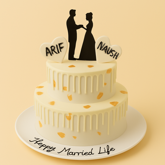 Wedding Bliss Drip Cake