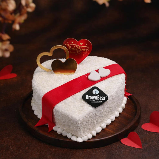 Valentine Special Litchi & coconut small cake