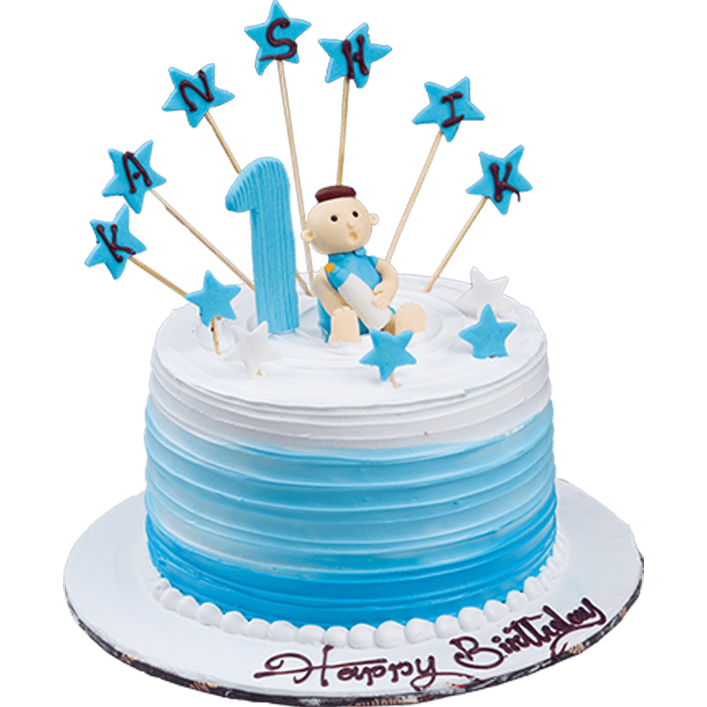 Buy AMFIN One Cake Topper for 1st Birthday , Anniversary Cake Toppers  Accessories Decoration / Baby Boy 1st Birthday Party Decorating Items /  First Birthday Decorations Boy / 1 Month Baby Decor -